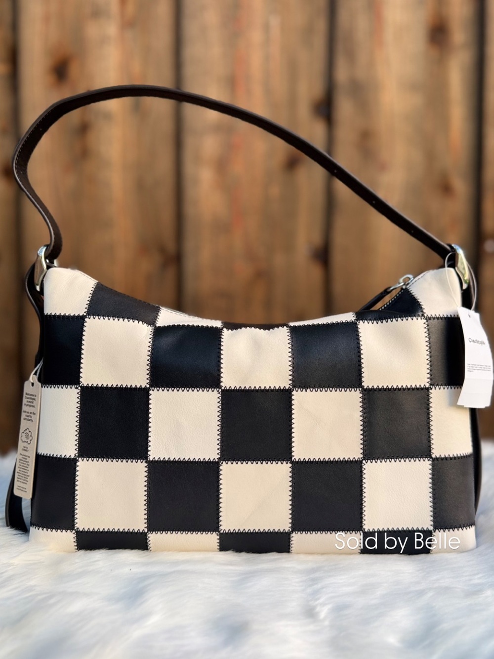 NWT Coachtopia Alter Ego Checkerboard Slouchy Shoulder Bag - Picture 2 of 5